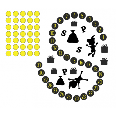 Raamsticker - Aftelkalender Sinterklaas