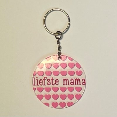Sleutelhanger ACRYL "Liefste Mama"